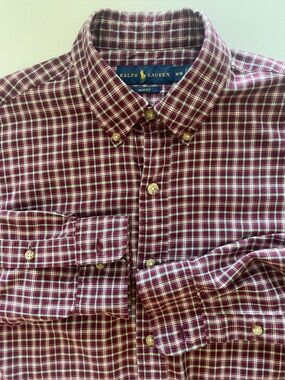 Ralph Lauren - all cotton checkered shirt Size Medium